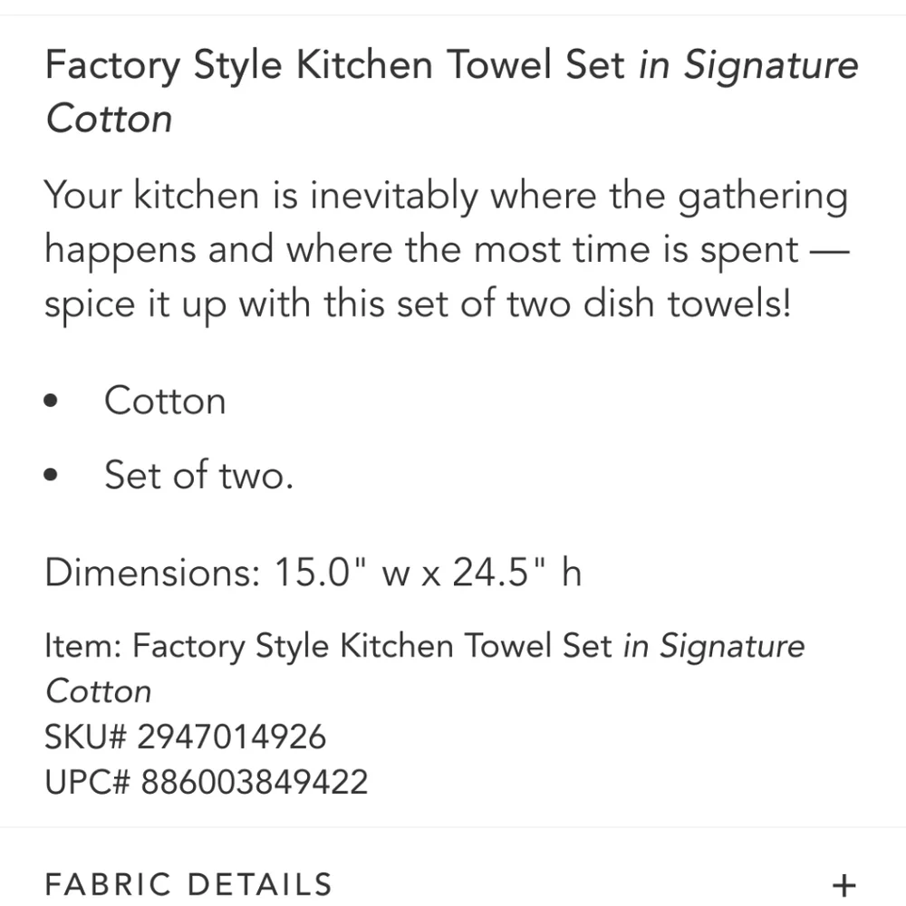 Vera Bradley Factory Style Kitchen Towel Set NWT